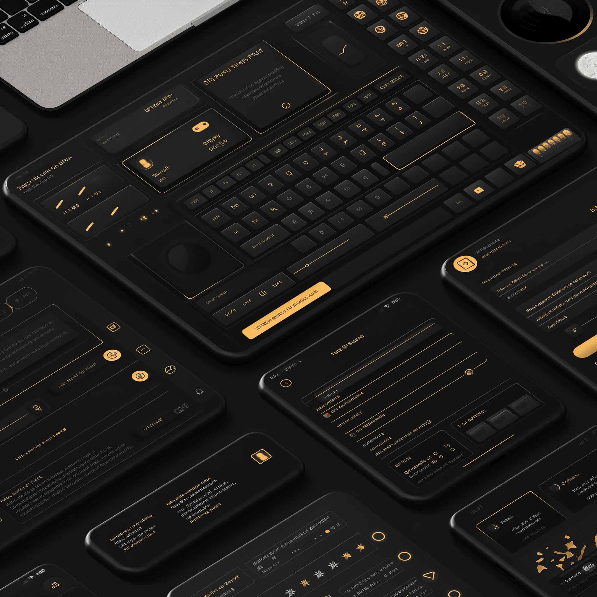 Image of different tablet-like devices displaying consistent user interfaces